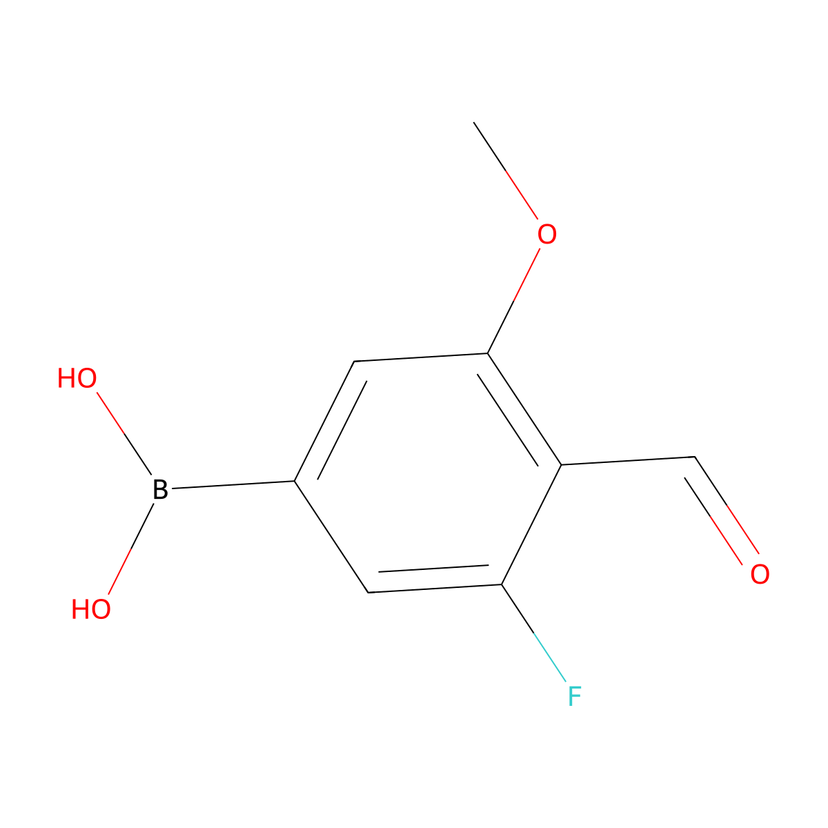 5-Fluoro-4-formyl-3-methoxyphenylboronic acid molecular structure, CAS 2633633-50-6