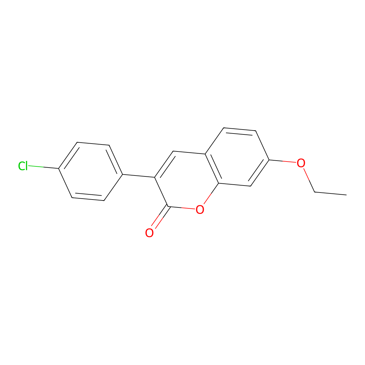 3-(4-Chlorophenyl)-7-ethoxychromen-2-one molecular structure, CAS 263364-69-8