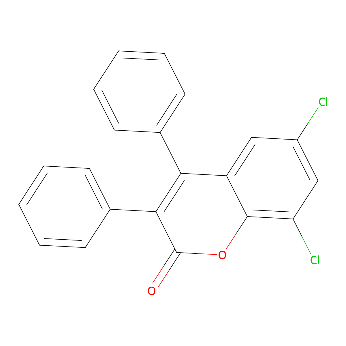 6,8-Dichloro-3,4-diphenylcoumarin molecular structure, CAS 263364-86-9