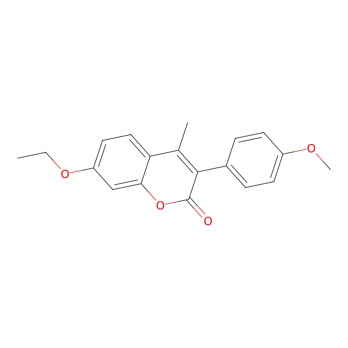 7-Ethoxy-3-(4-methoxyphenyl)-4-methylchromen-2-one molecular structure, CAS 263364-88-1