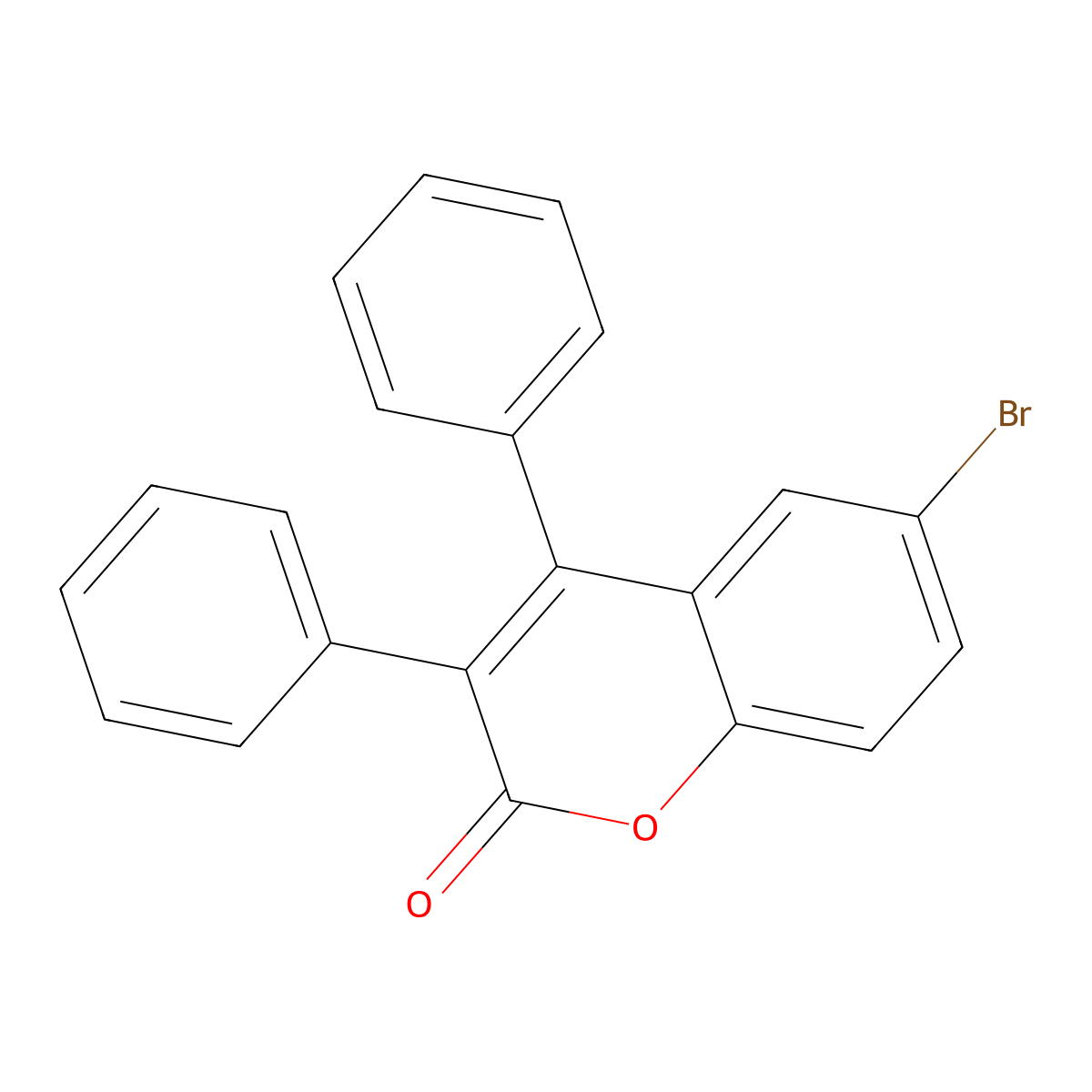 6-Bromo-3,4-diphenylcoumarin molecular structure, CAS 263364-90-5