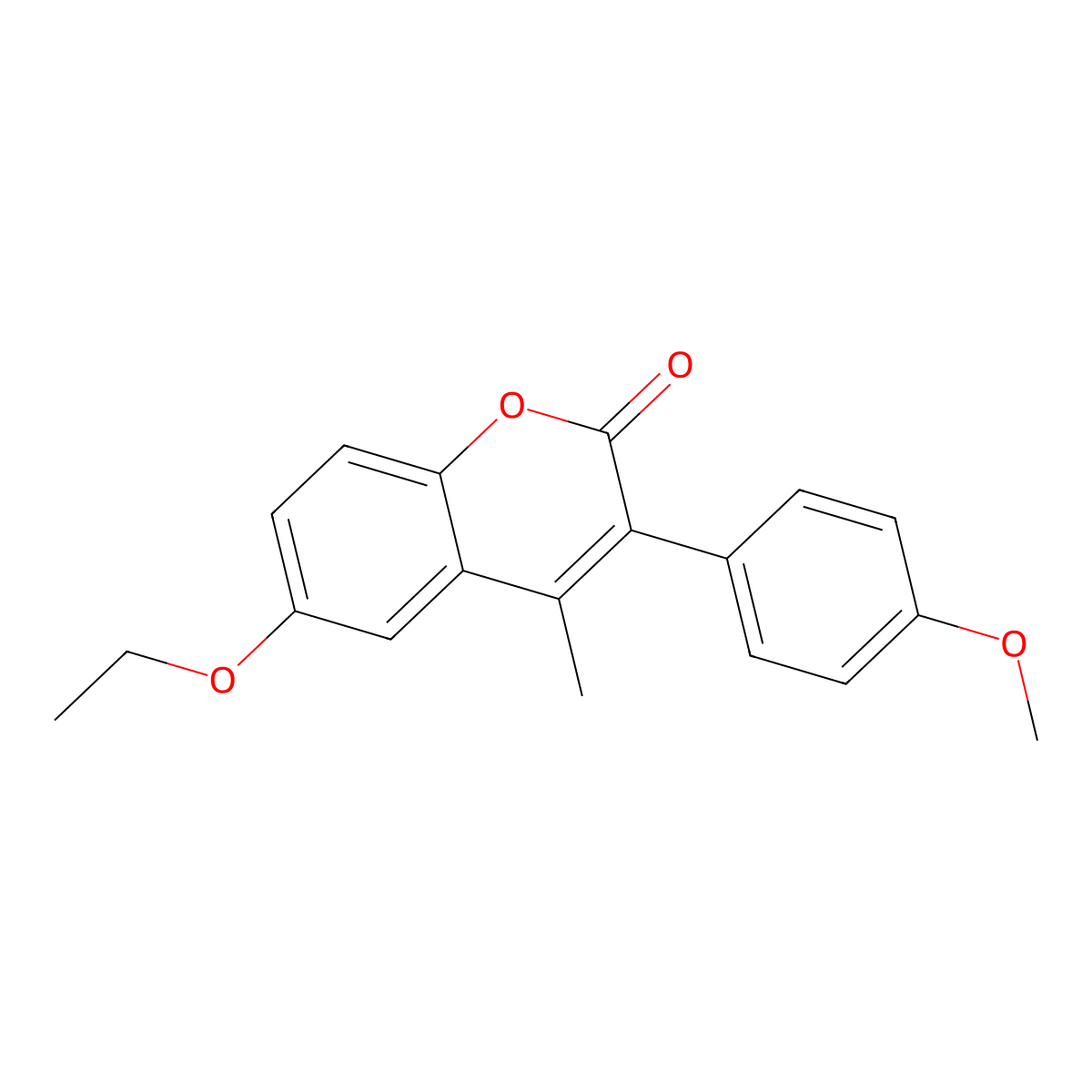 6-Ethoxy-3-(4-methoxyphenyl)-4-methylchromen-2-one molecular structure, CAS 263365-03-3