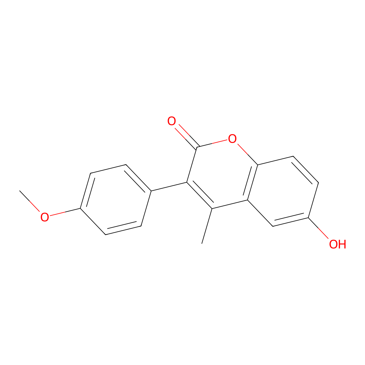 6-hydroxy-3-(4-methoxyphenyl)-4-methyl-2H-chromen-2-one molecular structure, CAS 263365-05-5