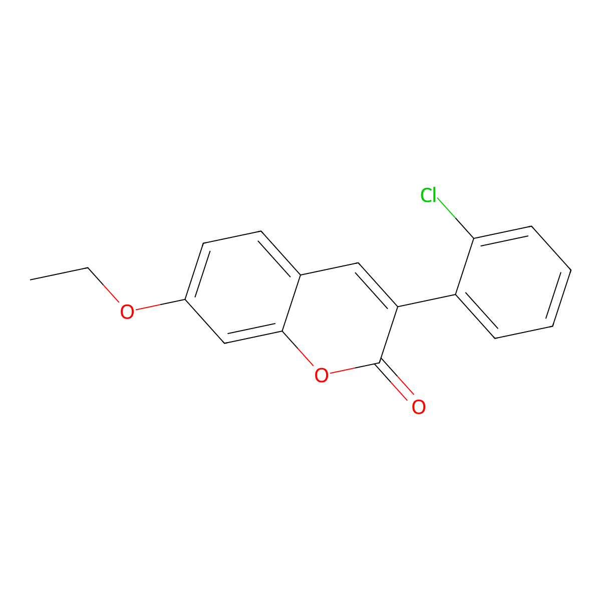 3-(2-Chlorophenyl)-7-ethoxychromen-2-one molecular structure, CAS 263365-26-0