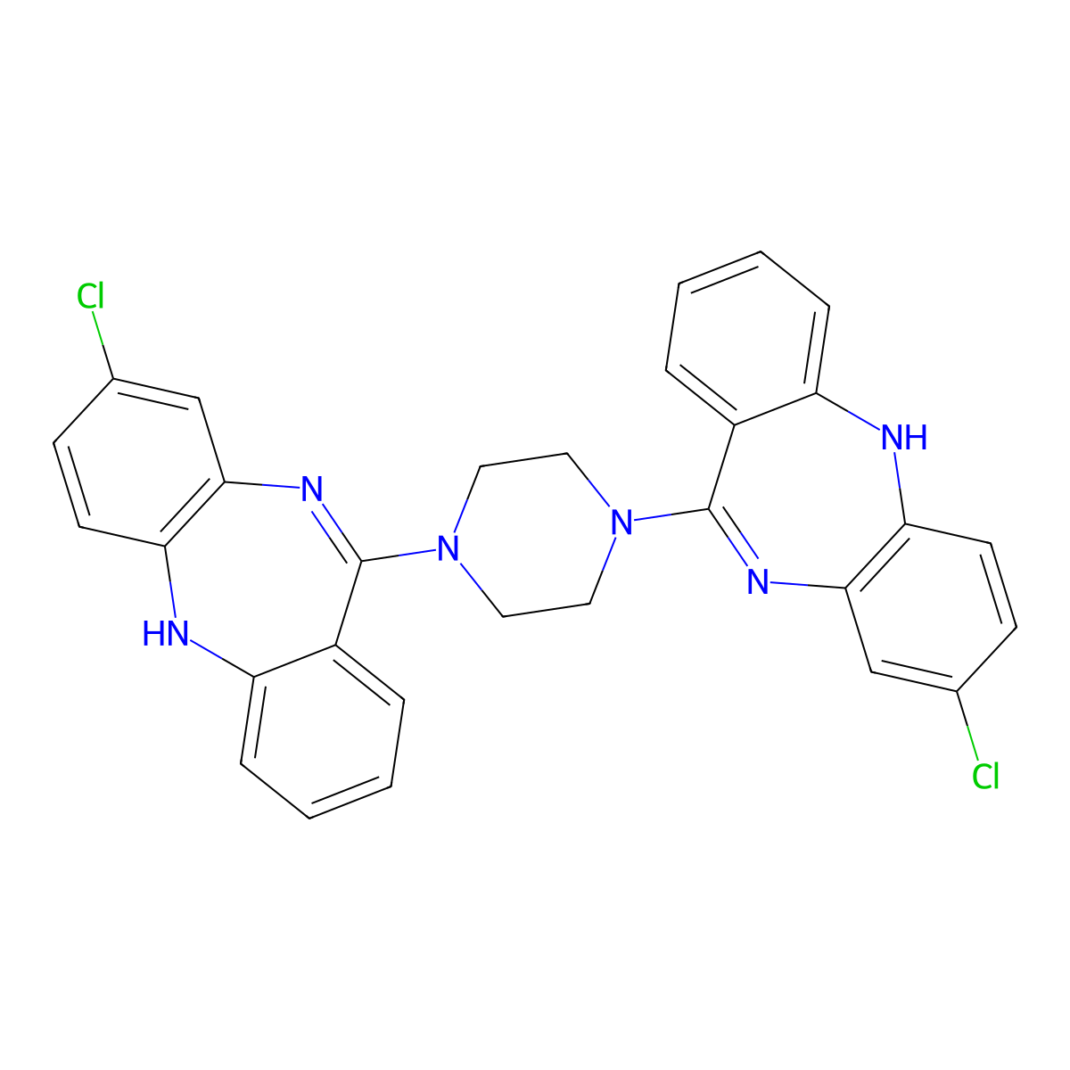 Clozapine EP Impurity B molecular structure, CAS 263366-81-0