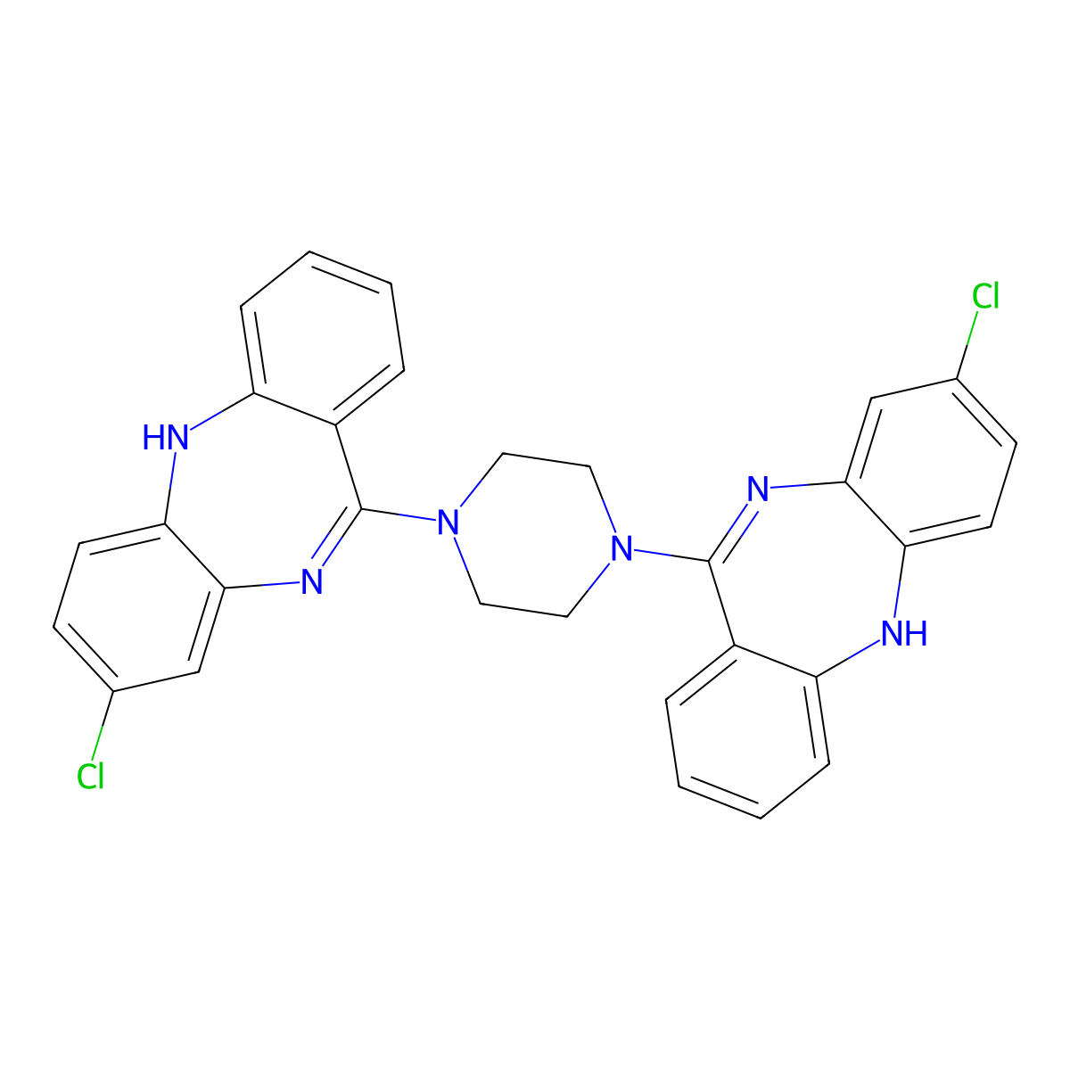 Clozapine EP Impurity B molecular structure, CAS 263366-81-0