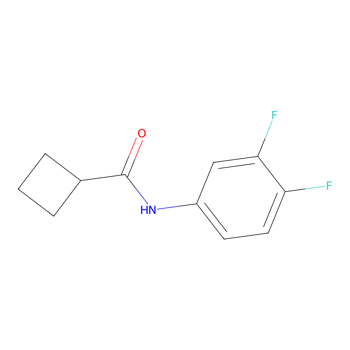 N-(3,4-difluorophenyl)cyclobutanecarboxamide molecular structure, CAS 263366-89-8