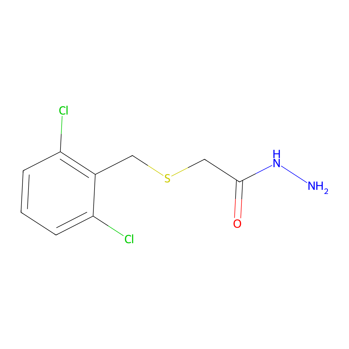 2-[(2,6-Dichlorobenzyl)thio]acetohydrazide molecular structure, CAS 263366-99-0
