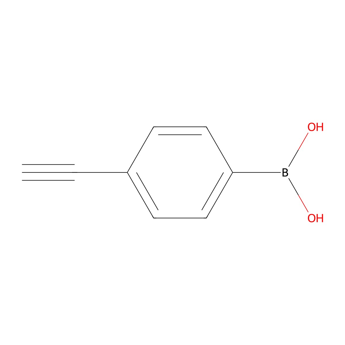 4-(Dihydroxyborophenyl)acetylene molecular structure, CAS 263368-72-5