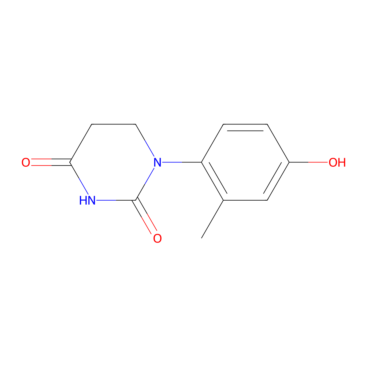 1-(4-hydroxy-2-methylphenyl)dihydropyrimidine-2,4(1H,3H)-dione molecular structure, CAS 2633725-27-4
