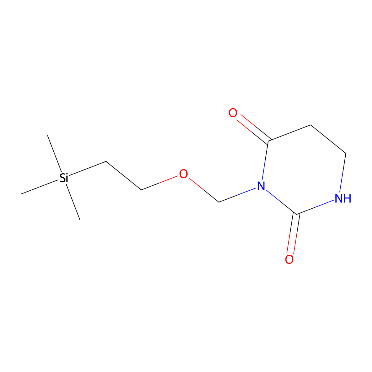 3-((2-(Trimethylsilyl)ethoxy)methyl)dihydropyrimidine-2,4(1H,3H)-dione molecular structure, CAS 2633726-11-9