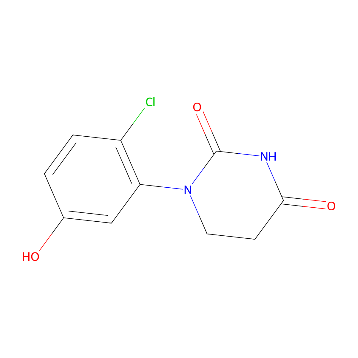 1-(2-chloro-5-hydroxyphenyl)dihydropyrimidine-2,4(1H,3H)-dione molecular structure, CAS 2633726-34-6