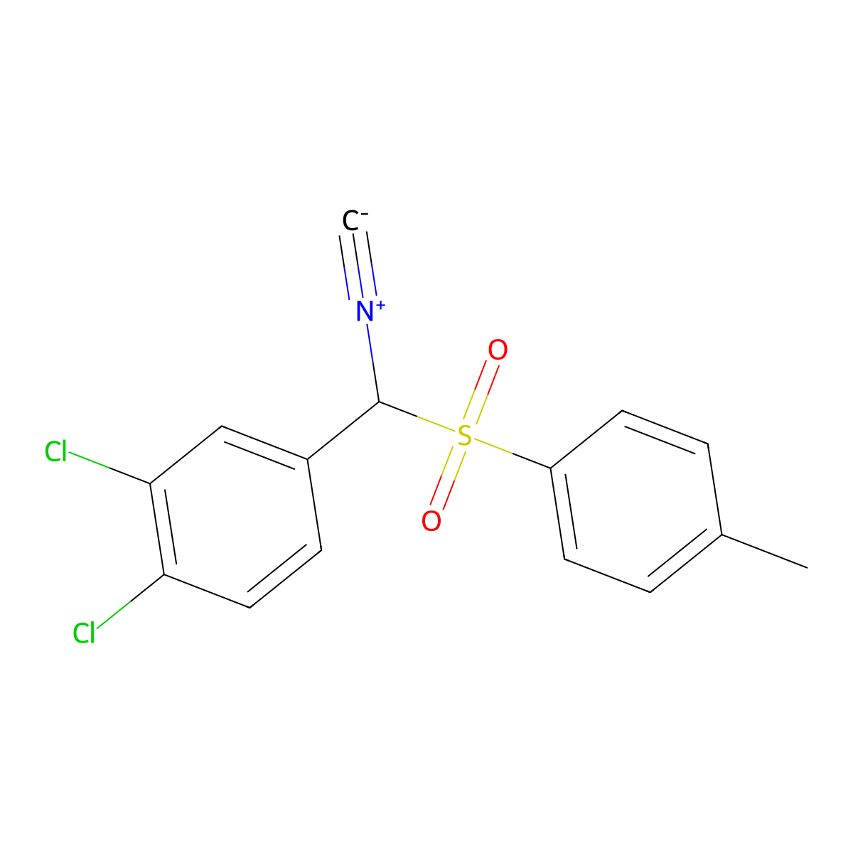 1,2-Dichloro-4-(isocyano(tosyl)methyl)benzene molecular structure, CAS 263389-52-2
