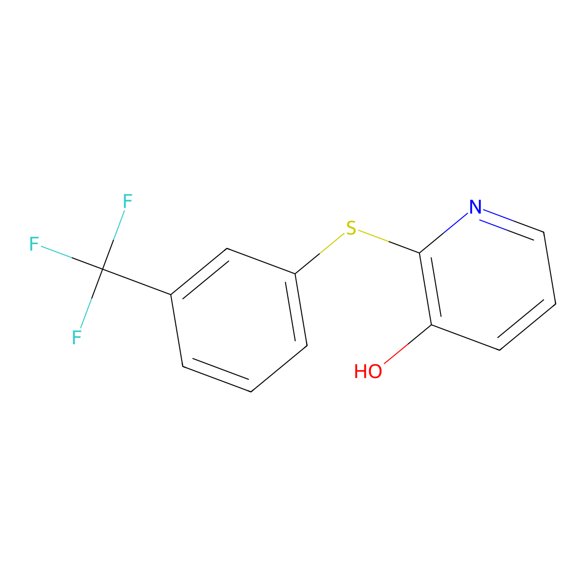 2-{[3-(Trifluoromethyl)phenyl]sulfanyl}-3-pyridinol molecular structure, CAS 263390-47-2