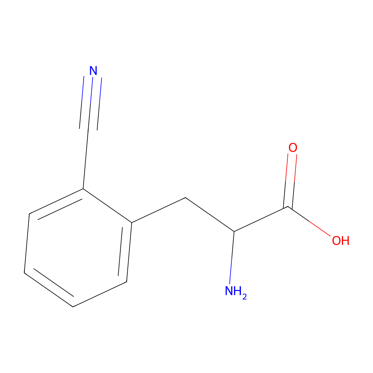 2-Cyanophenylalanine molecular structure, CAS 263396-40-3