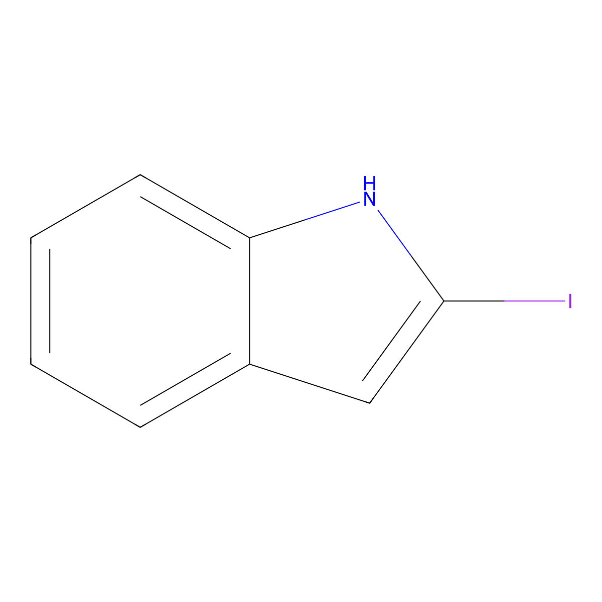 2-iodo-1H-indole molecular structure, CAS 26340-49-8