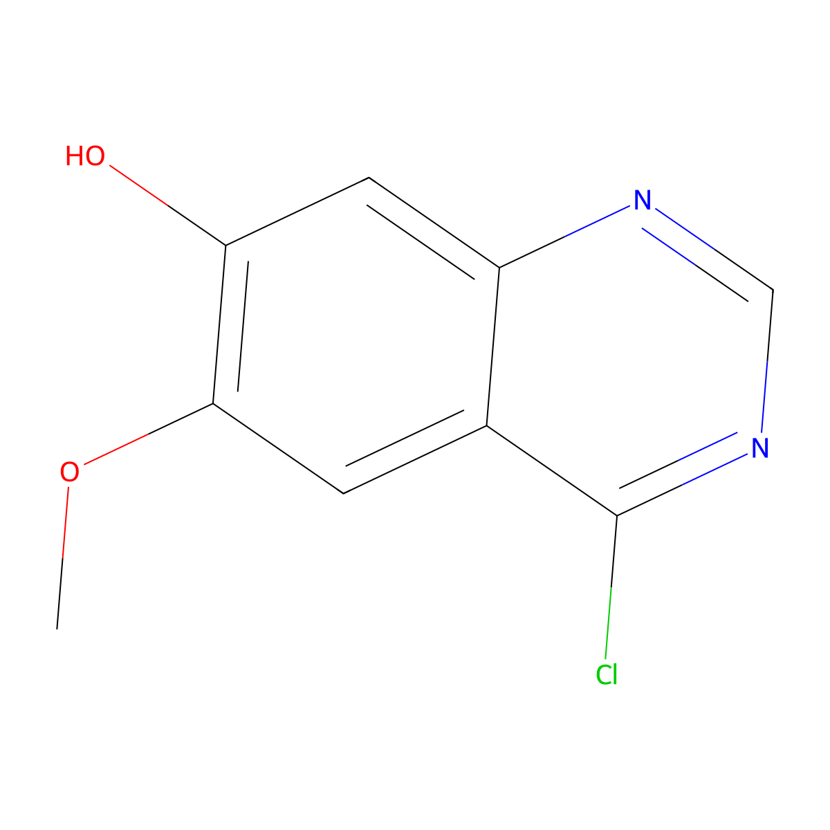 4-Chloro-6-methoxyquinazolin-7-ol molecular structure, CAS 263400-68-6