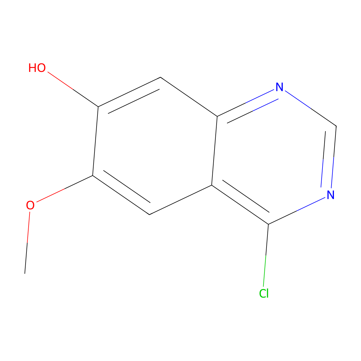 4-Chloro-6-methoxyquinazolin-7-ol molecular structure, CAS 263400-68-6