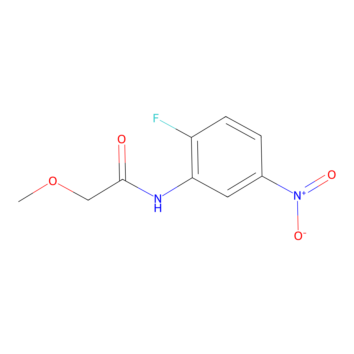 N-(2-fluoro-5-nitrophenyl)-2-methoxyacetamide molecular structure, CAS 263400-79-9