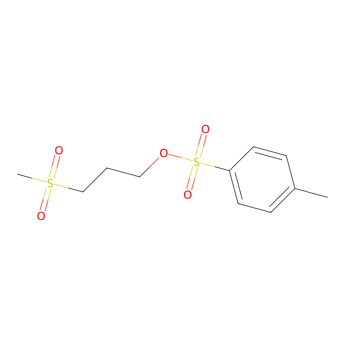 (3-(Methylsulfonyl)propyl 4-methylbenzenesulfonate molecular structure, CAS 263400-88-0
