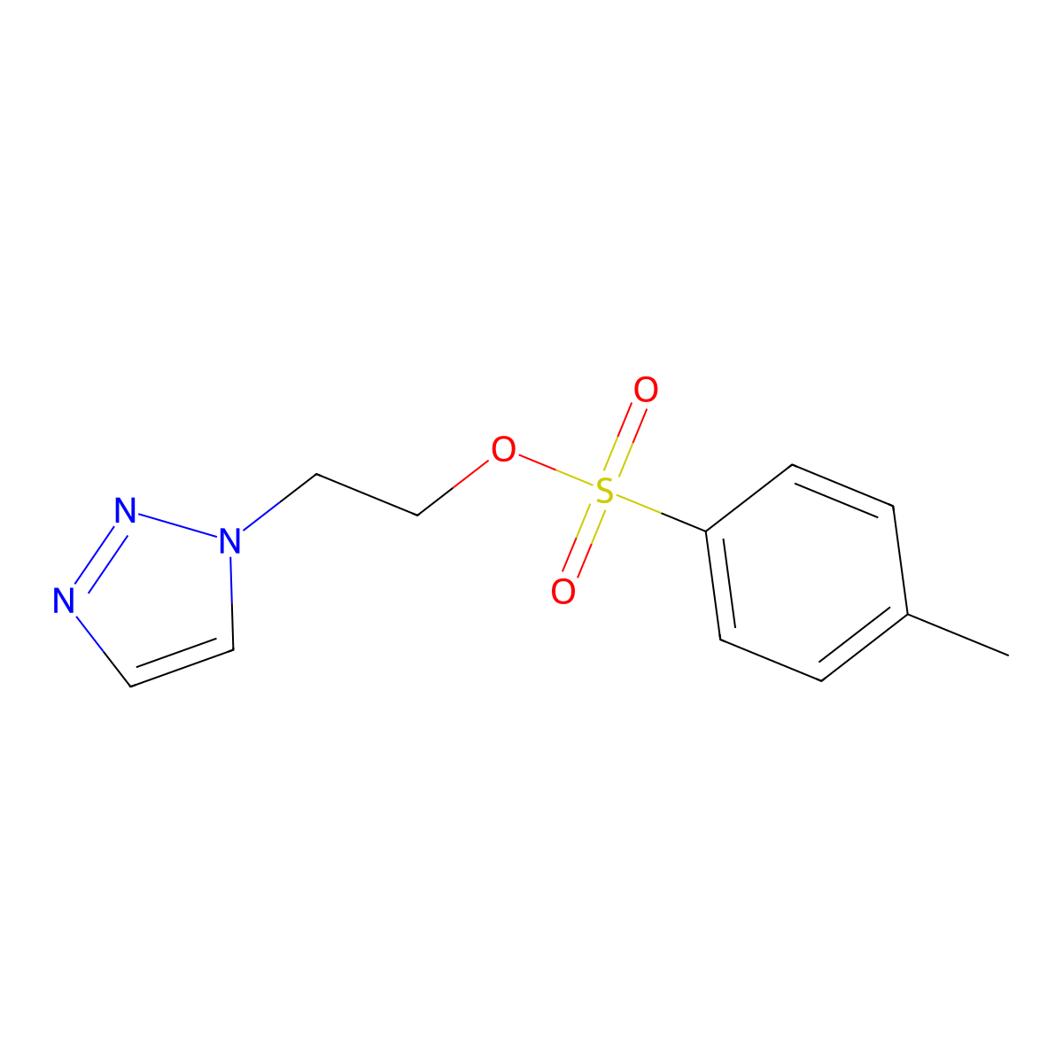 2-(1H-1,2,3-triazol-1-yl)ethyl 4-methyl-1-benzenesulfonate molecular structure, CAS 263400-92-6