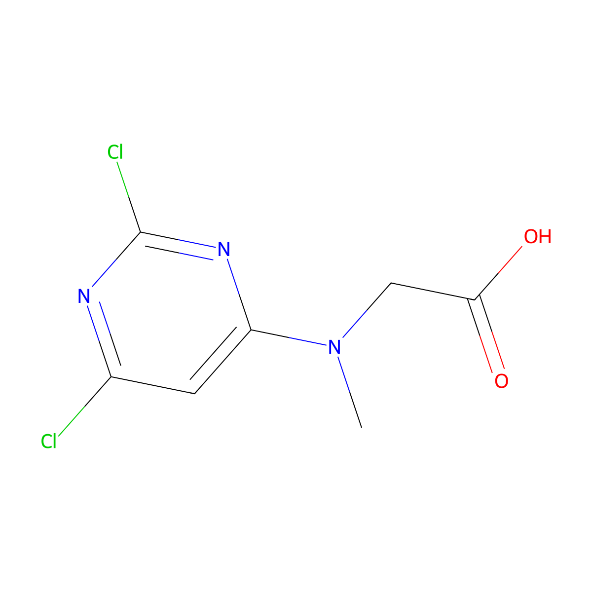 N-(2,6-dichloropyrimidin-4-yl)-N-methylglycine molecular structure, CAS 263403-20-9