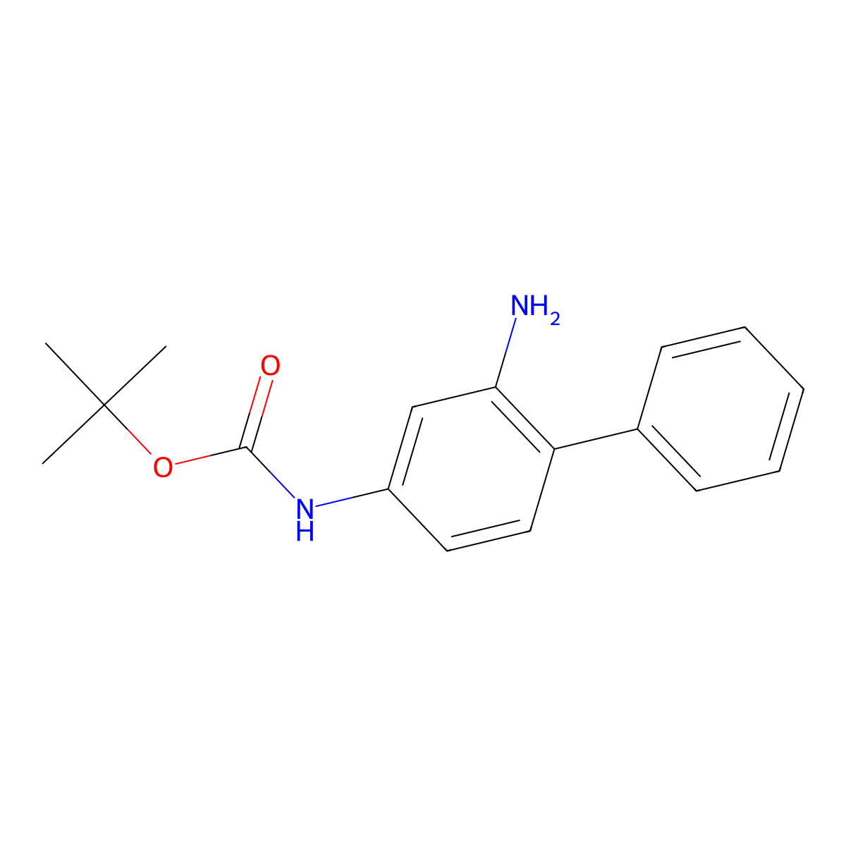 Carbamic acid, (2-amino[1,1-biphenyl]-4-yl)-, 1,1-dimethylethyl ester (9ci) molecular structure, CAS 263403-81-2