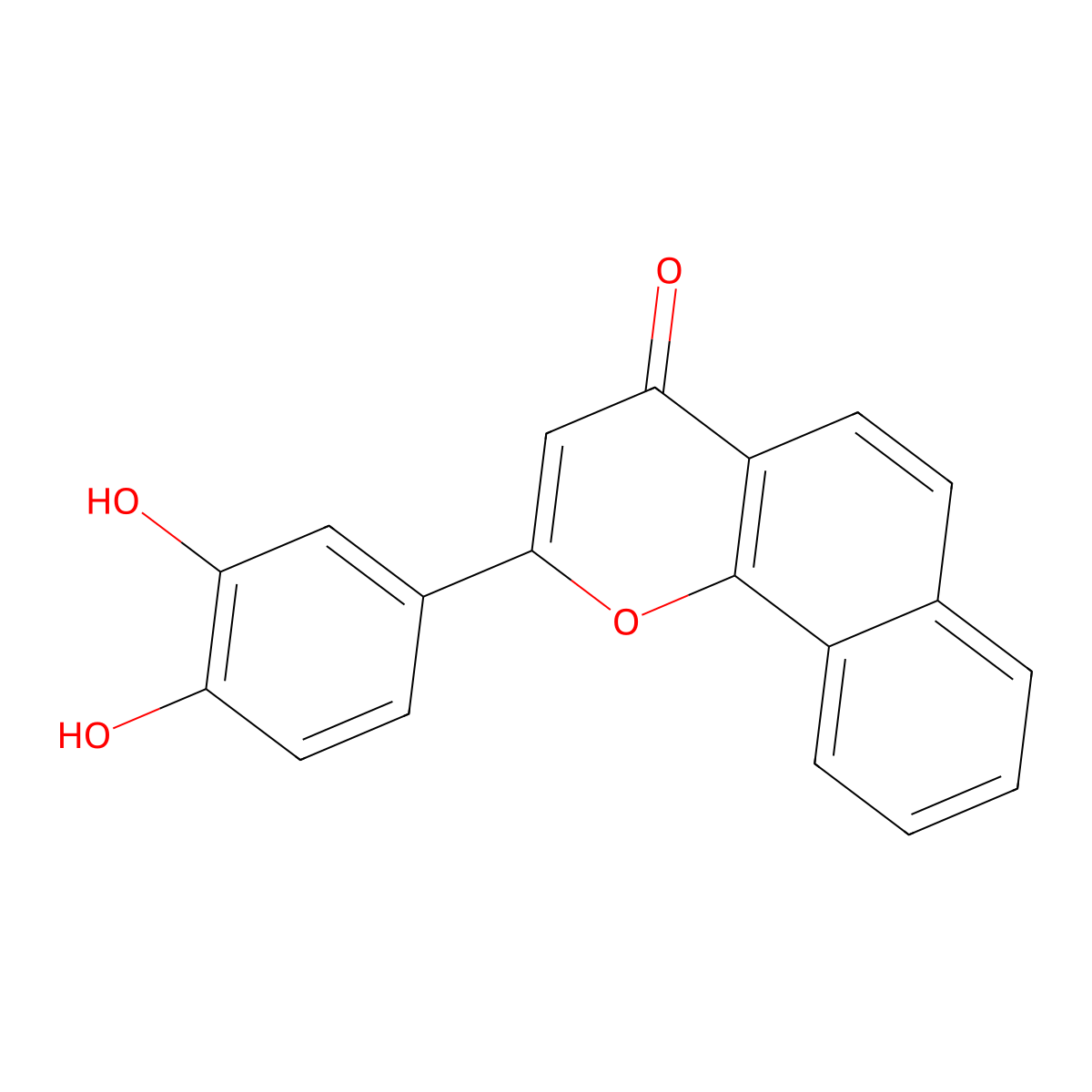 2-(3,4-Dihydroxyphenyl)benzo[h]chromen-4-one molecular structure, CAS 263407-36-9