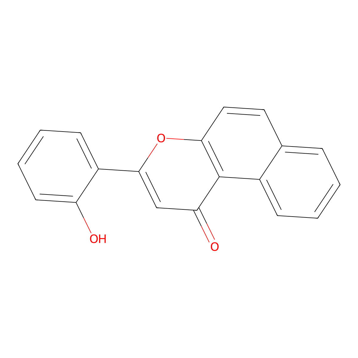 3-(2-Hydroxyphenyl)benzo[f]chromen-1-one molecular structure, CAS 263407-38-1