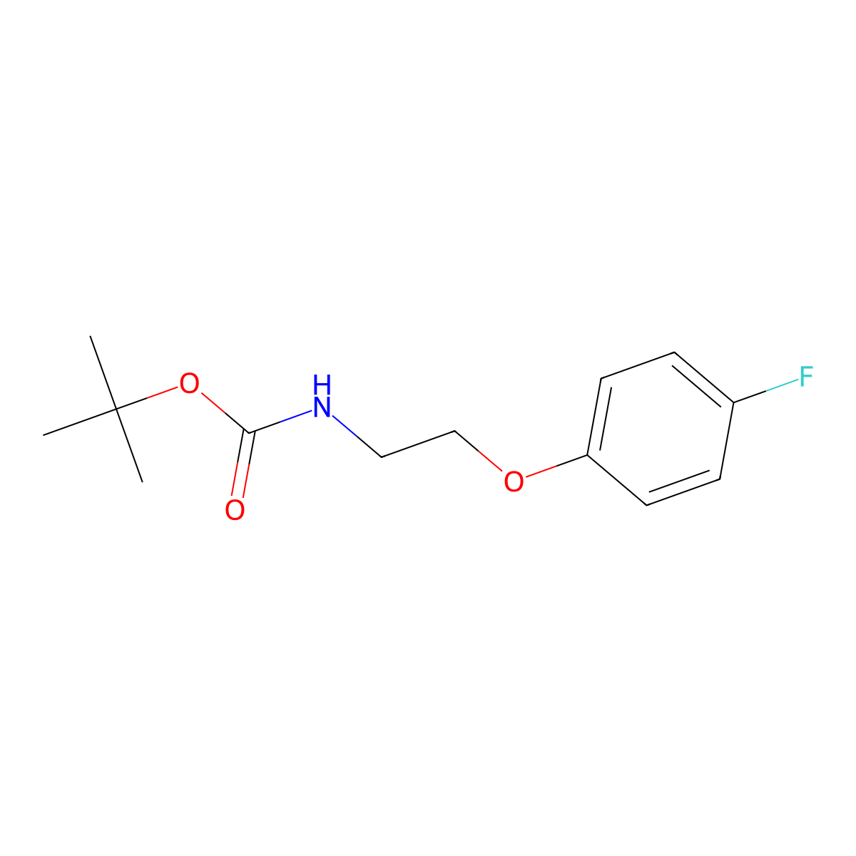 (2-(4-Fluorophenoxy)-ethyl)-carbamic acid tert-butyl ester molecular structure, CAS 263409-78-5