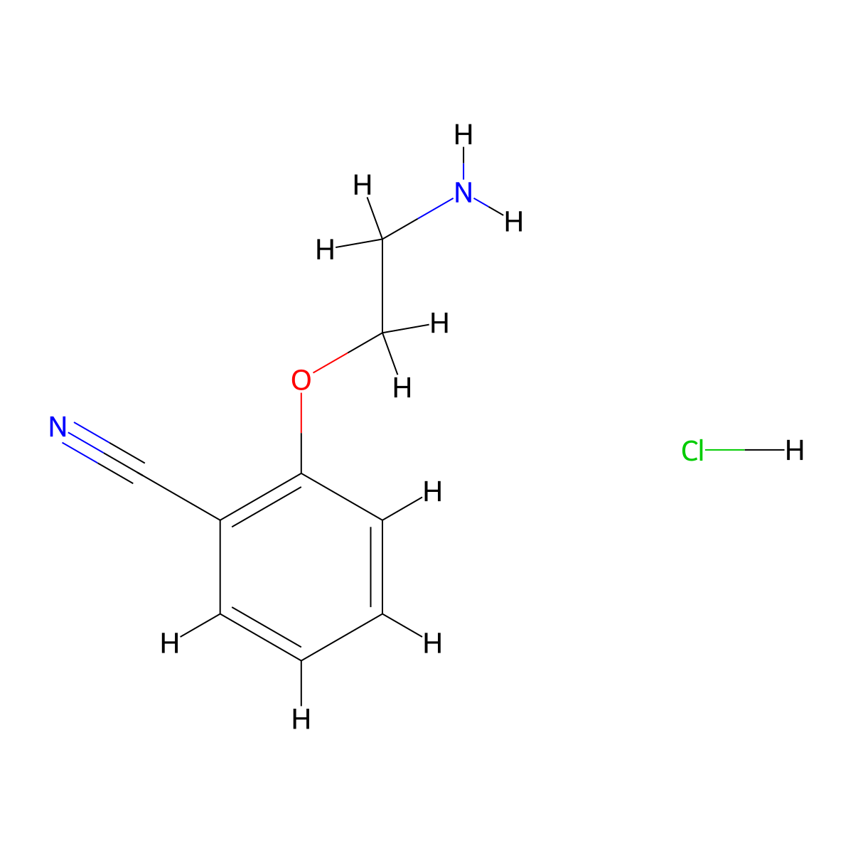 2-(2-Aminoethoxy)benzonitrilehydrochloride molecular structure, CAS 263409-83-2