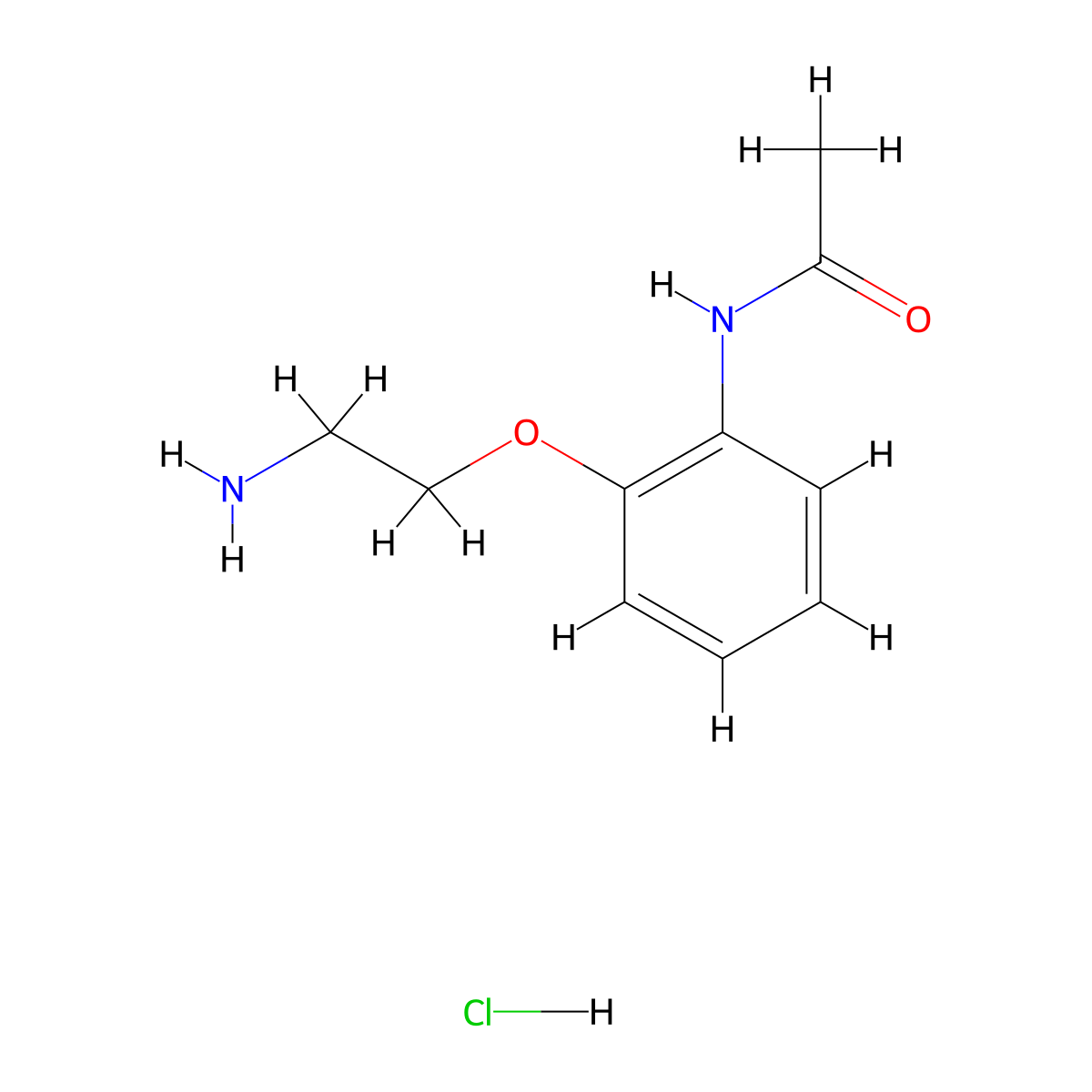 n-(2-(2-Aminoethoxy)phenyl)acetamide hydrochloride molecular structure, CAS 263410-02-2