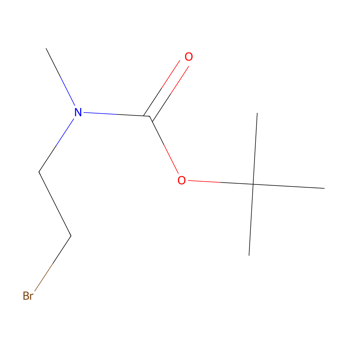 tert-Butyl (2-bromoethyl)(methyl)carbamate molecular structure, CAS 263410-12-4