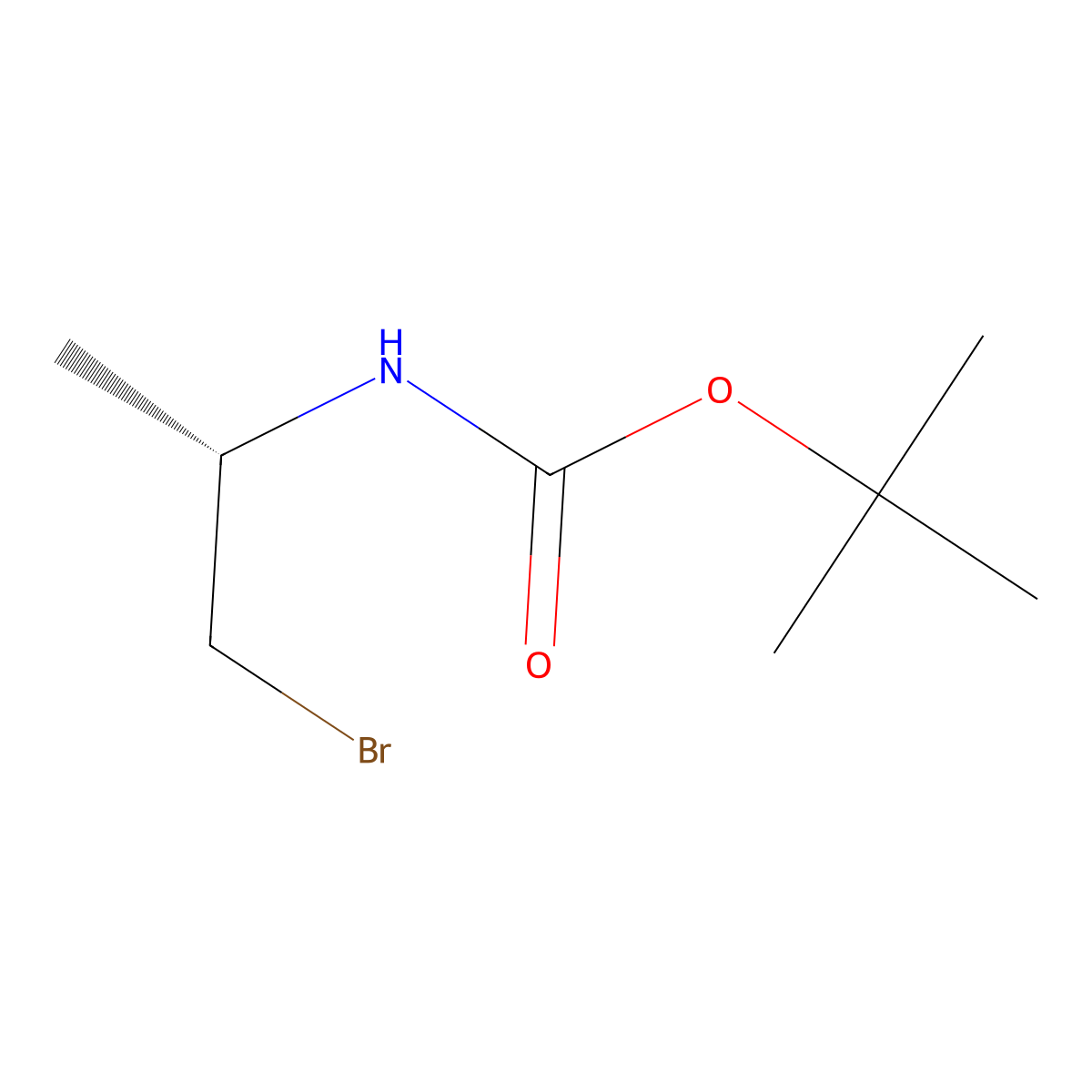 (S)-tert-Butyl (1-bromopropan-2-yl)carbamate molecular structure, CAS 263410-21-5