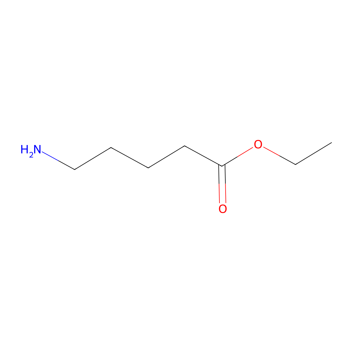 Ethyl 5-aminovalerate molecular structure, CAS 26342-05-2