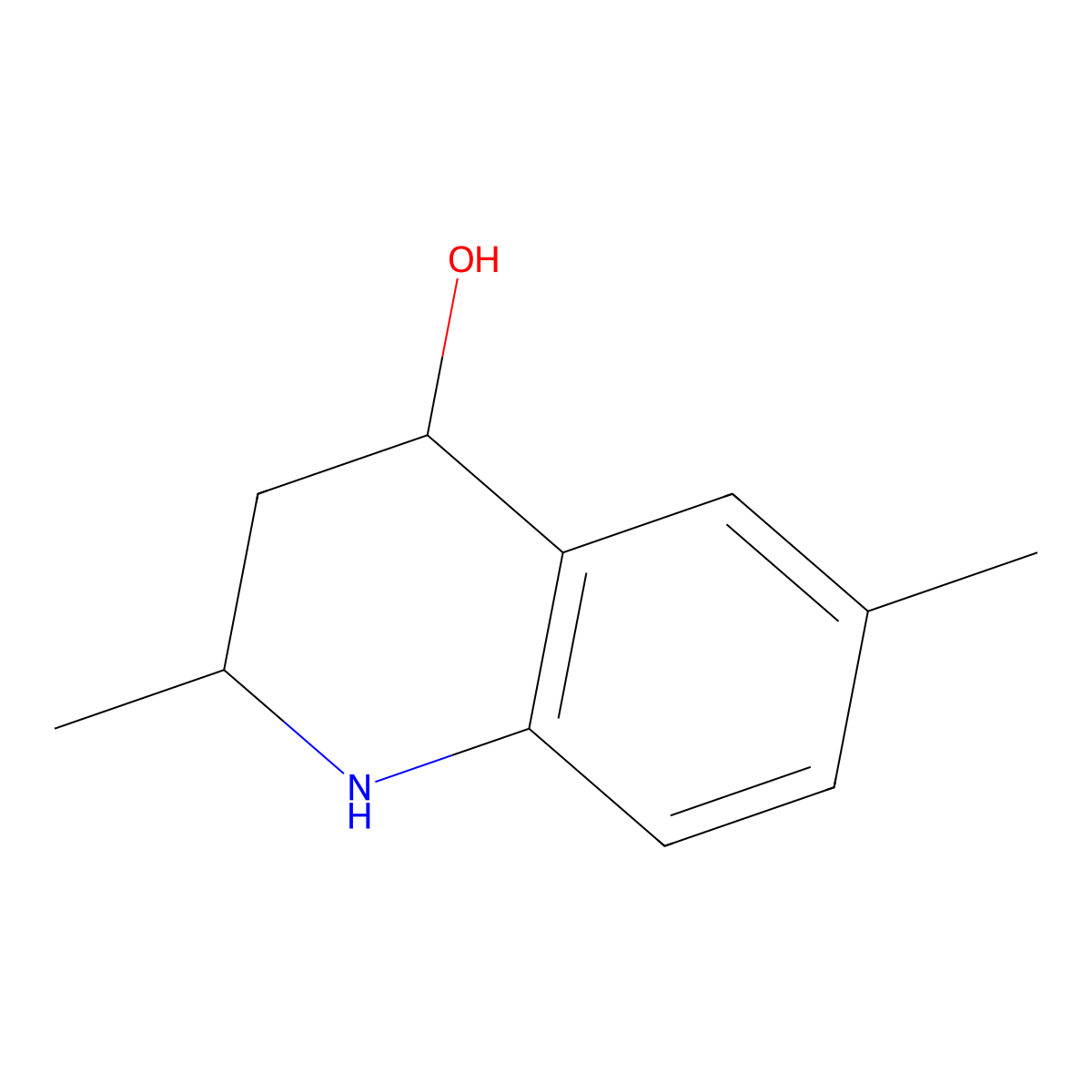 (2R,4R)-2,6-dimethyl-1,2,3,4-tetrahydroquinolin-4-ol molecular structure, CAS 26344-24-1