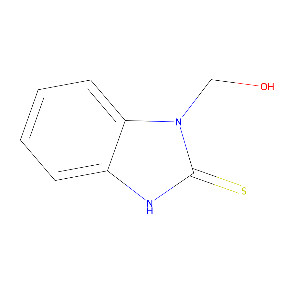 1-(hydroxymethyl)-1,3-dihydro-2H-benzimidazole-2-thione molecular structure, CAS 26345-72-2