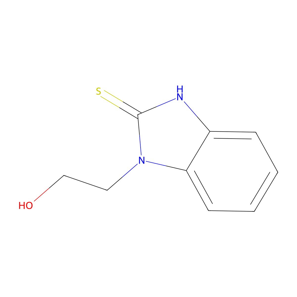 2-(2-sulfanyl-1H-benzimidazol-1-yl)ethanol molecular structure, CAS 26345-73-3