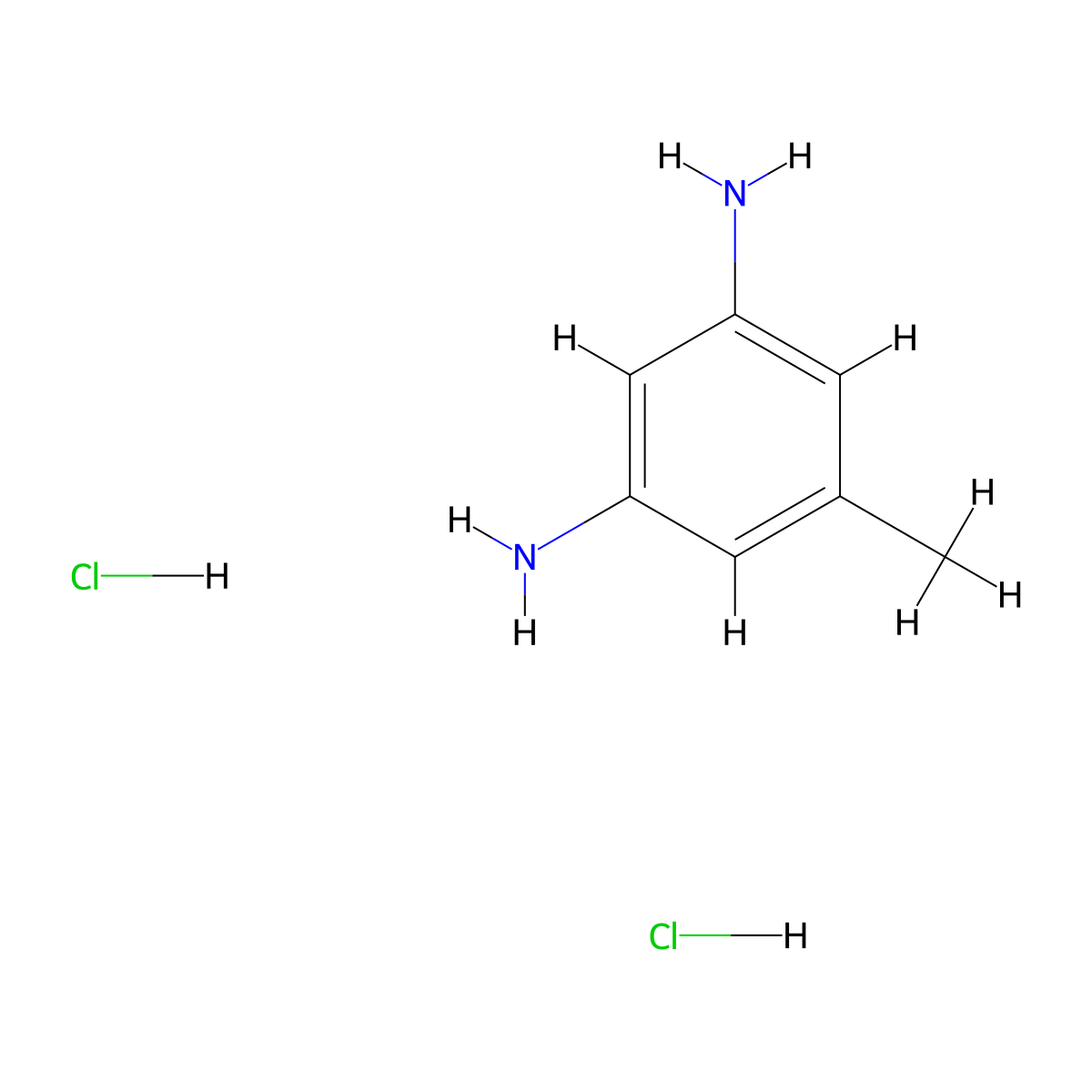 5-Methylbenzene-1,3-diamine dihydrochloride molecular structure, CAS 26346-38-3
