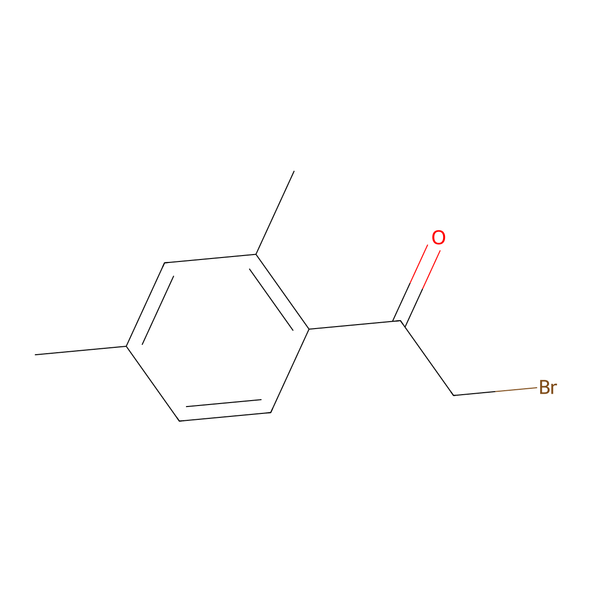 2-Bromo-1-(2,4-dimethylphenyl)ethanone molecular structure, CAS 26346-85-0