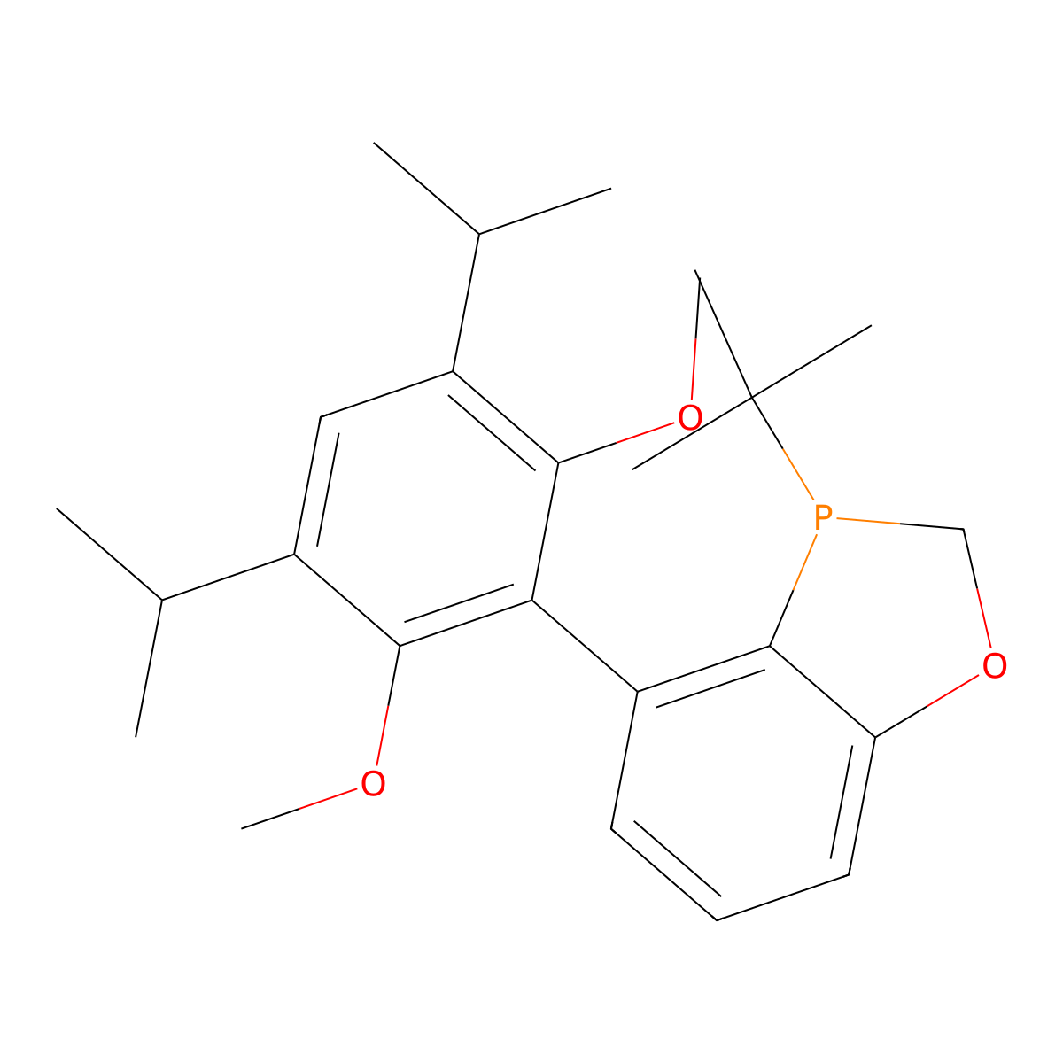 3-(tert-Butyl)-4-(3,5-diisopropyl-2,6-dimethoxyphenyl)-2,3-dihydrobenzo[d][1,3]oxaphosphole molecular structure, CAS 2634687-68-4