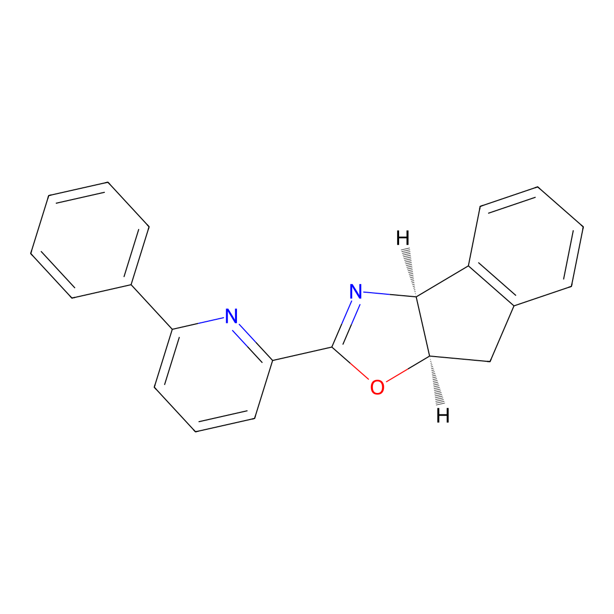 (3aS,8aR)-2-(6-Phenylpyridin-2-yl)-8,8a-dihydro-3aH-indeno[1,2-d]oxazole molecular structure, CAS 2634687-79-7