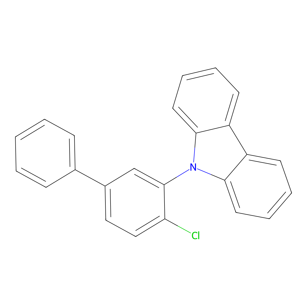 9-(4-Chloro[1,1'-biphenyl]-3-YL)-9H-carbazole molecular structure, CAS 2634696-16-3