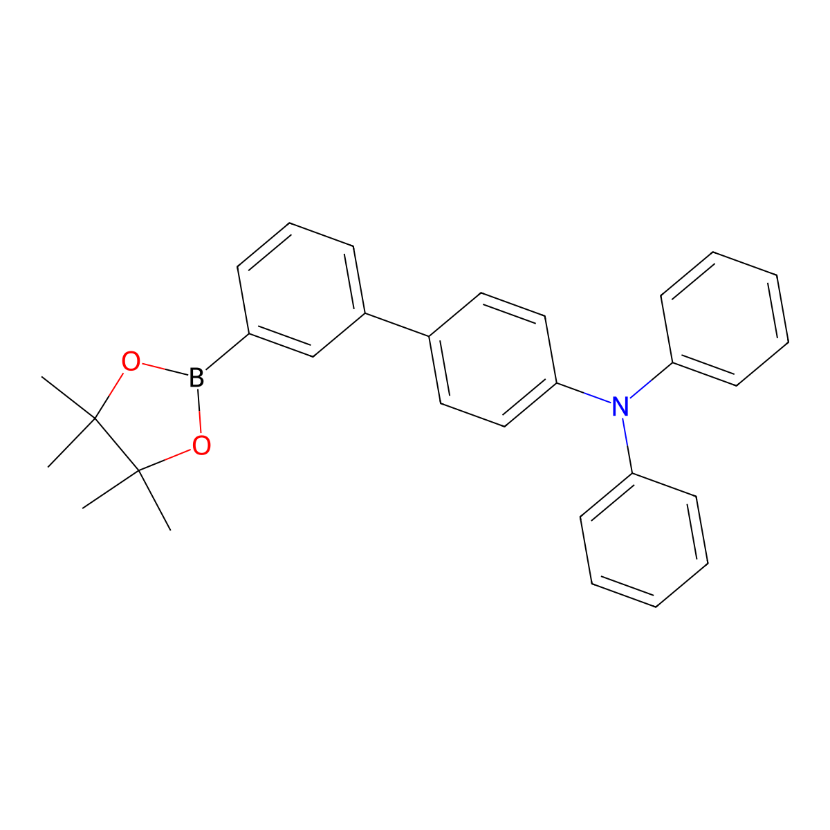 N,N-Diphenyl-3'-(4,4,5,5-tetramethyl-1,3,2-dioxaborolan-2-YL)-[1,1'-biphenyl]-4-amine molecular structure, CAS 2634806-97-4