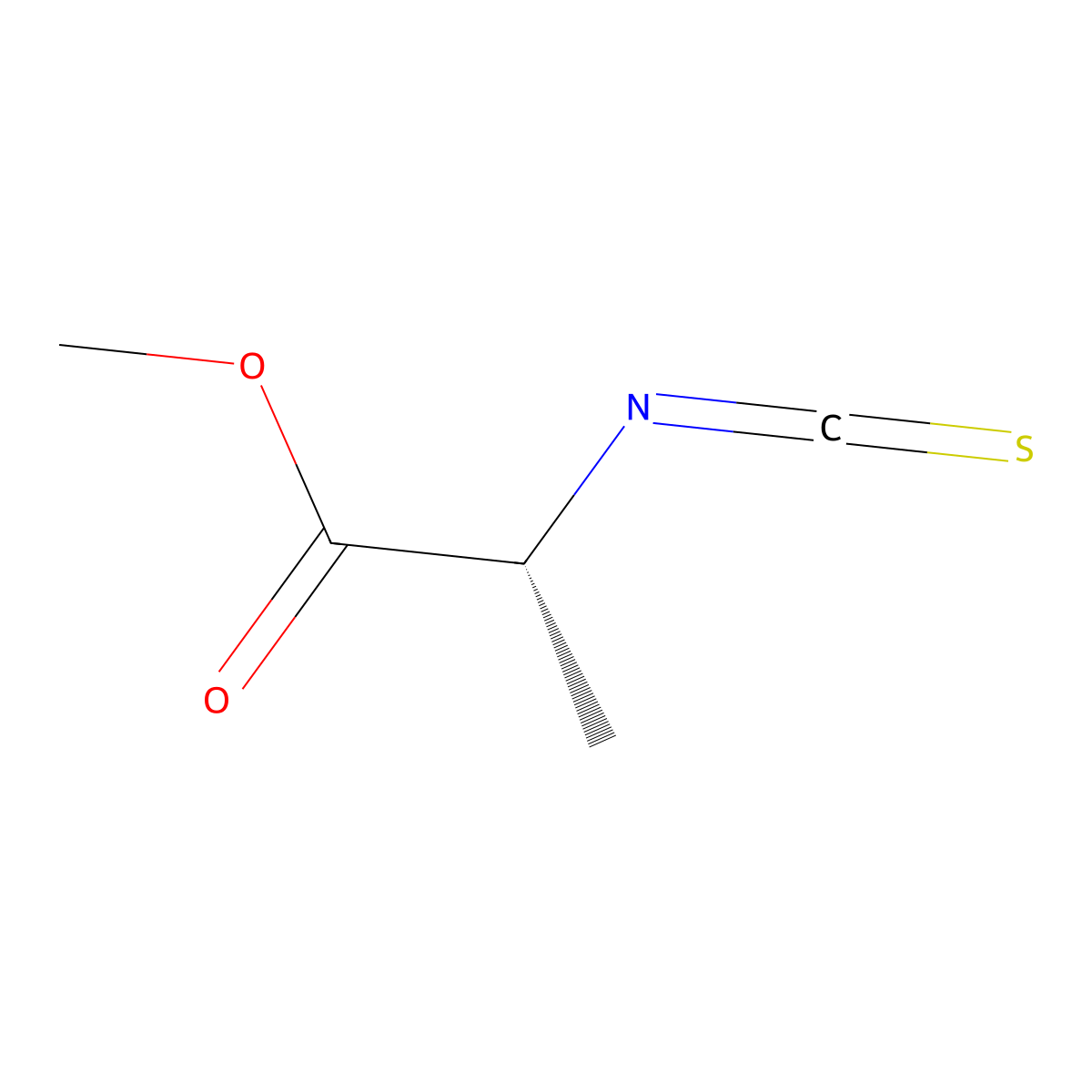 methyl (2R)-2-isothiocyanatopropanoate molecular structure, CAS 26349-74-6