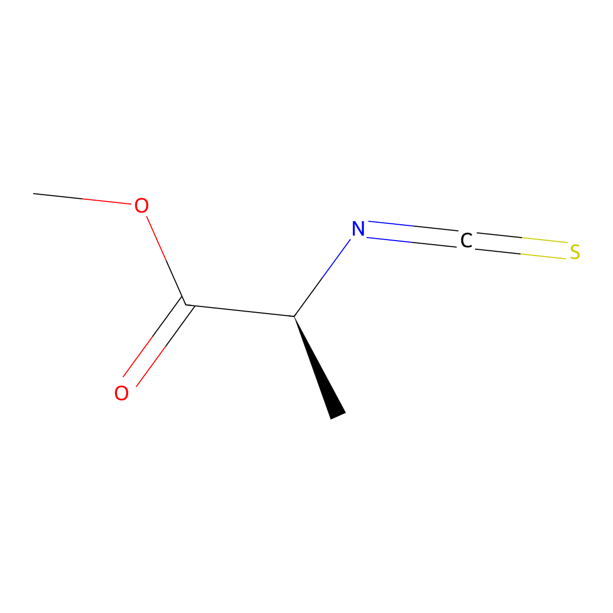 methyl (2S)-2-isothiocyanatopropanoate molecular structure, CAS 26349-75-7