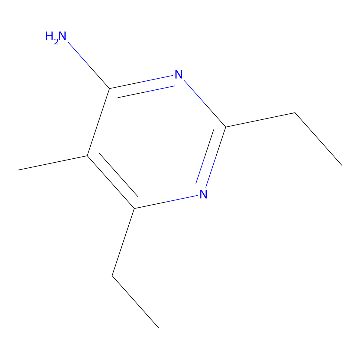 2,6-Diethyl-5-methylpyrimidin-4-amine molecular structure, CAS 2635-56-5