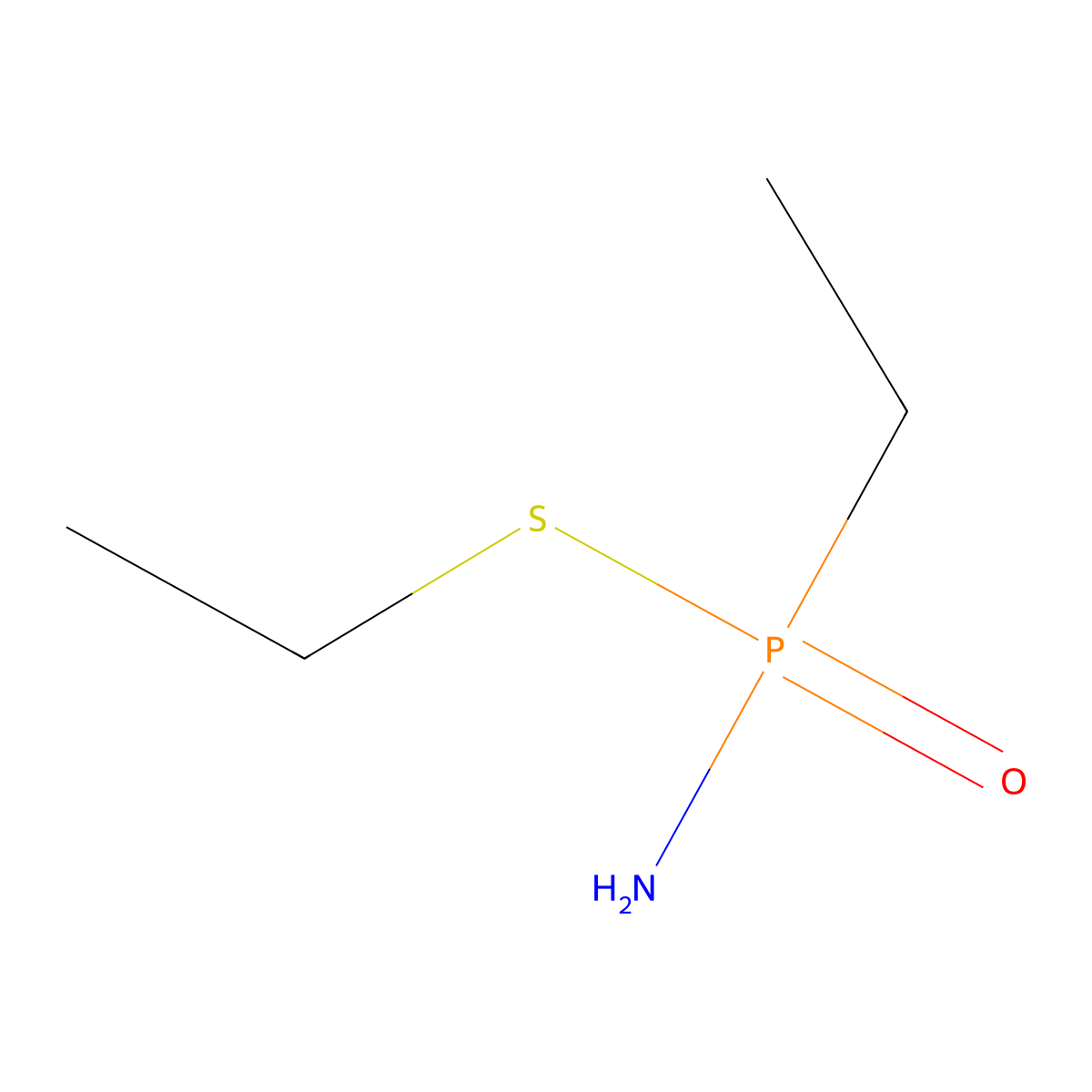 Phosphonamidothioic acid, P-ethyl-, S-ethyl ester molecular structure, CAS 26350-28-7