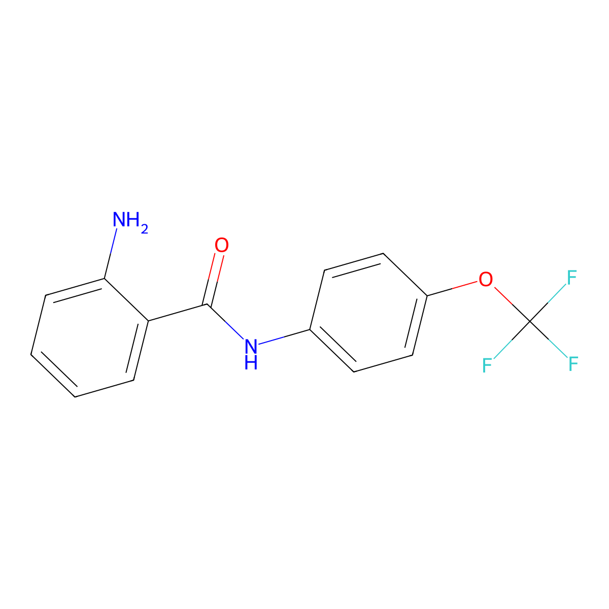 2-amino-N-[4-(trifluoromethoxy)phenyl]benzamide molecular structure, CAS 263559-01-9