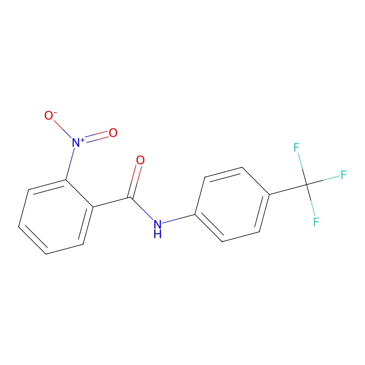 2-nitro-N-[4-(trifluoromethyl)phenyl]benzamide molecular structure, CAS 263559-07-5